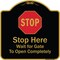 Signmission Designer Series-Stop Wait For Gate To Open Completely With Symbol, 18" x 18", BG-1818-9883 A-DES-BG-1818-9883 - alternate 1